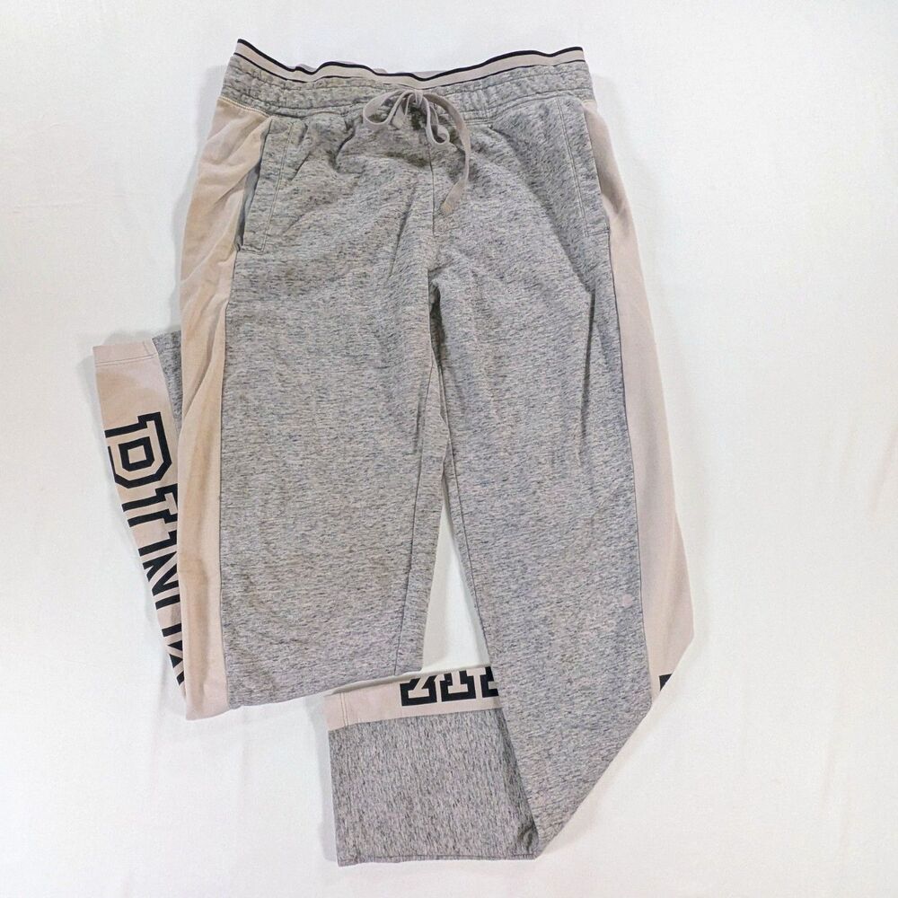 Victoria's Secret PINK Women Activewear Pants snall Gray Colorblock athleisure